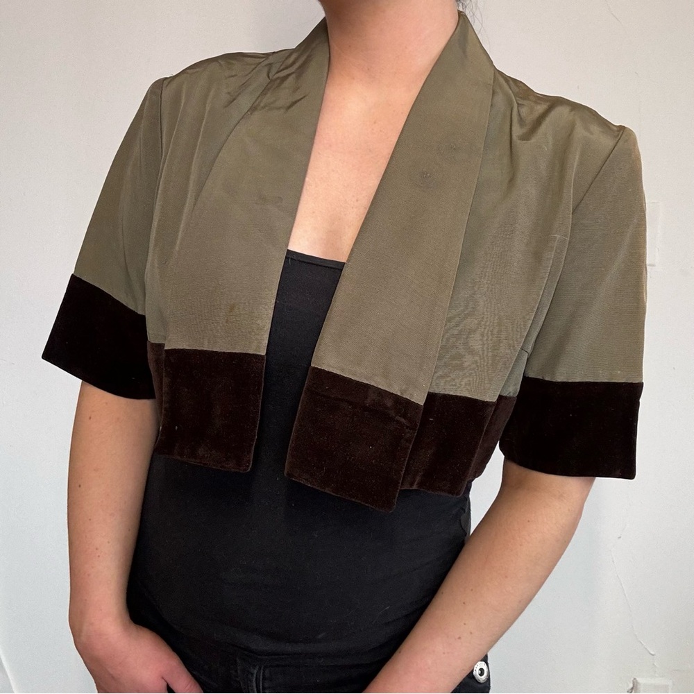 1950s True Vintage Nardis of Dallas Olive Green Bolero